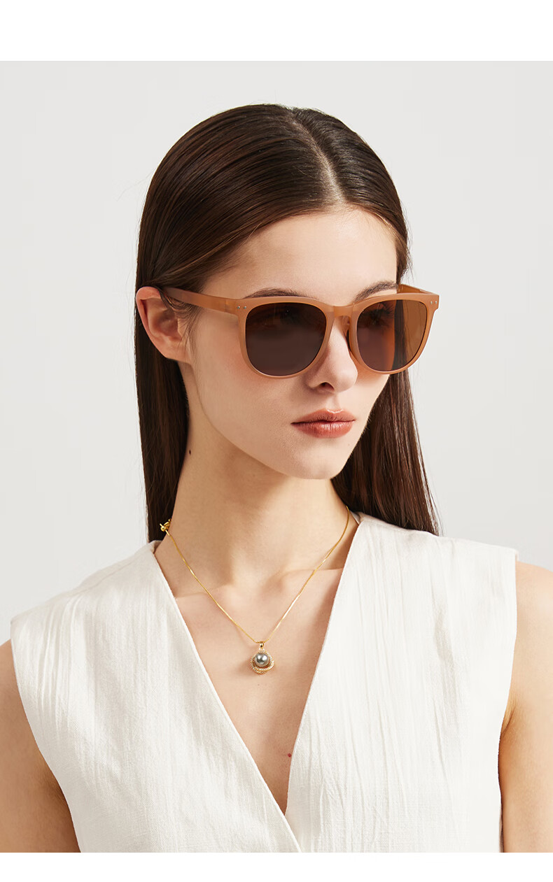 CACUSS Women's Sunglasses, Spring And Summer New Style, Polarized, Face-Slimming, Foldable, High-End Feel, Sunglasses for Men, Ink Black 7