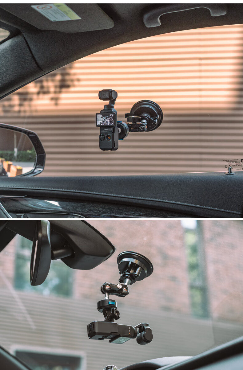 SUREWO Car Magnetic Quick-Release Suction Mount for DJI Pocket 3 Osmo Pocket 3 Car Glass Sunroof Interior and Exterior Fixed Shooting Expansion Accessory 6