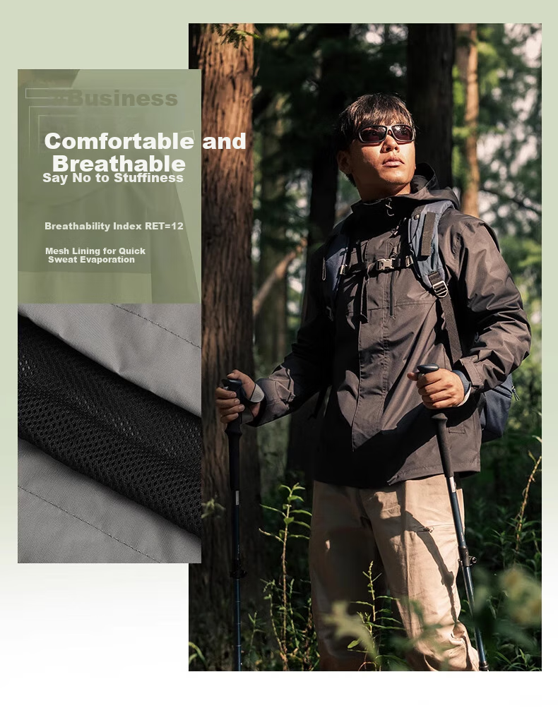 DECATHLON Men's Windbreaker NH500 Natural Hiking Classic Jacket - 5455673 6