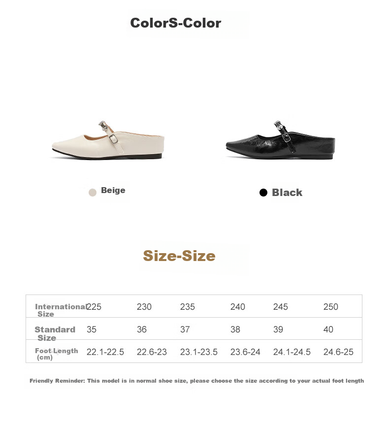 Daphne Thick-Soled Mary Jane Shoes for Women, 2026 New Style with Hidden Heel, Suitable for Skirts, Pointed Toe Flats, Closed-Toe Mules And Slippers 3