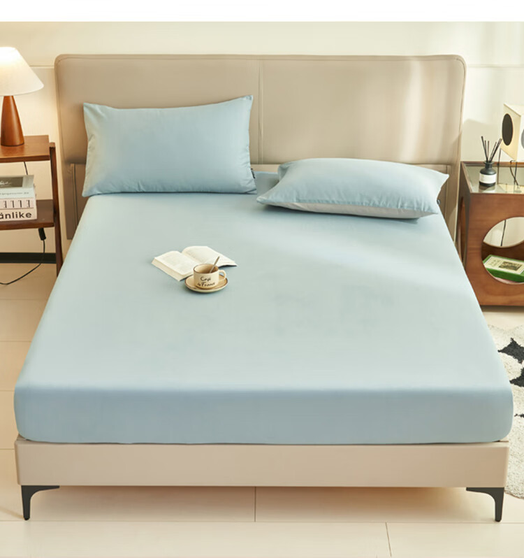 Wuyinliangpin Pillowcase Set, A-Class Pure Cotton, Home Use, Single Pillow Cover And Inner, Anran Blue, 48*74cm 14