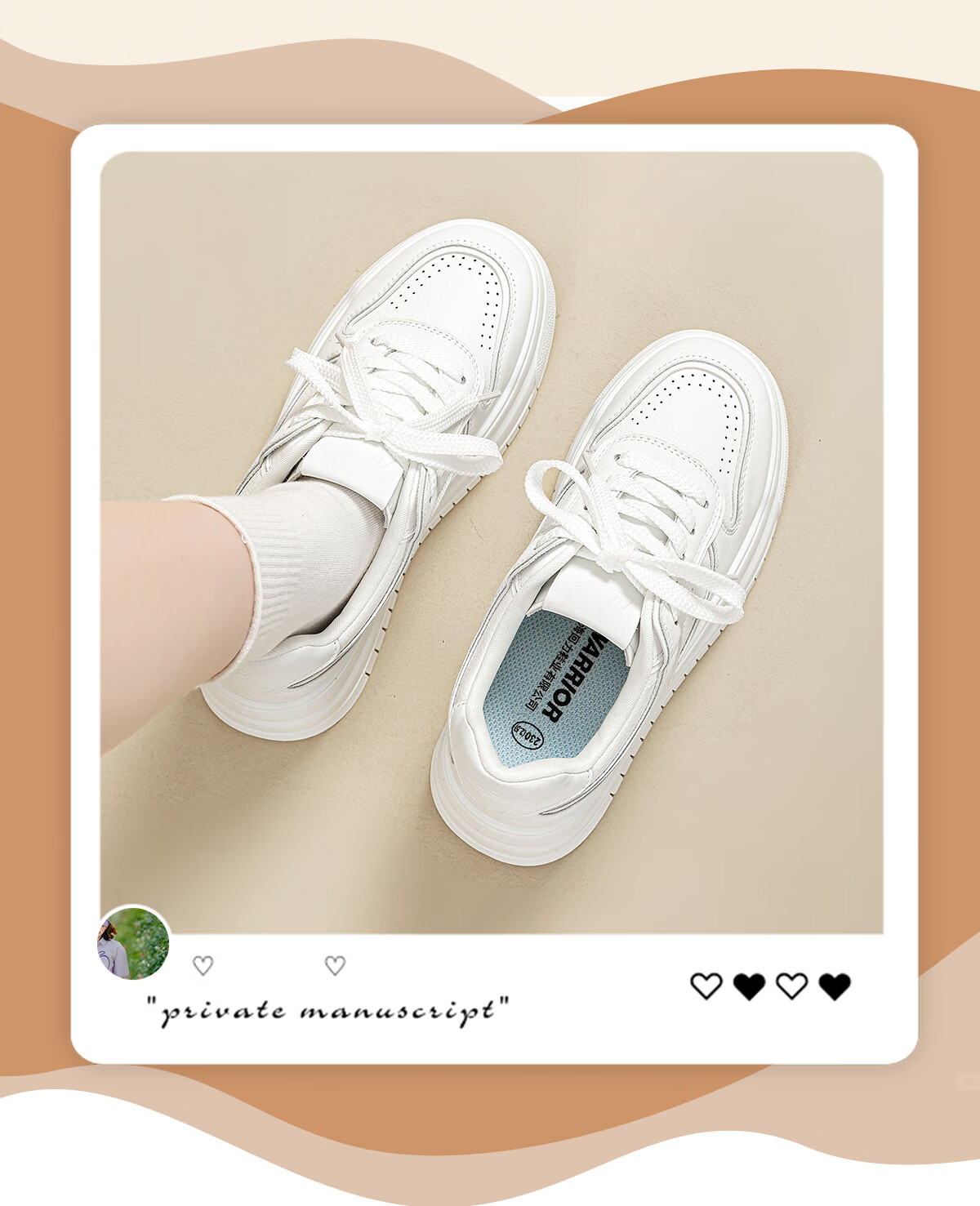 Warrior Women's Mesh Breathable White Sneakers Thick Sole Height Increasing Comfortable Casual Shoes White Mesh Size 34 4