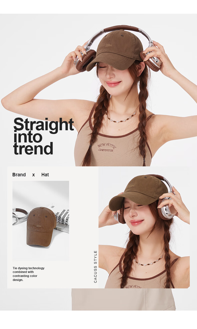 CACUSS Unisex Baseball Cap Fashion Simple Casual Letter Embroidery Duckbill Hat Large Head Circumference Face Slimming Rock Gray 5