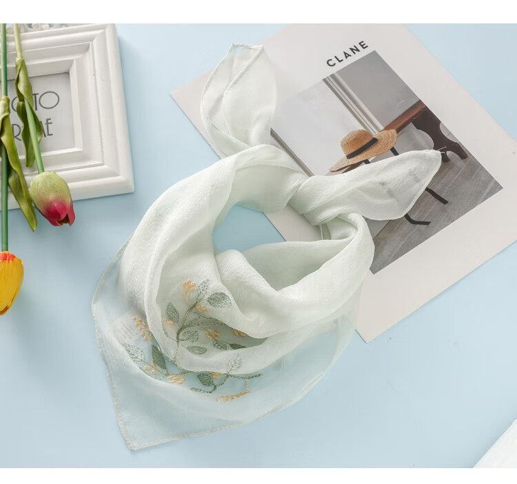 Shanghai Story Silk Protective Face Shield Women Summer Sun Protection Mulberry Silk Embroidered Sunshade Mask Veil Neck Guard Mother's Day Birthday Gift 10