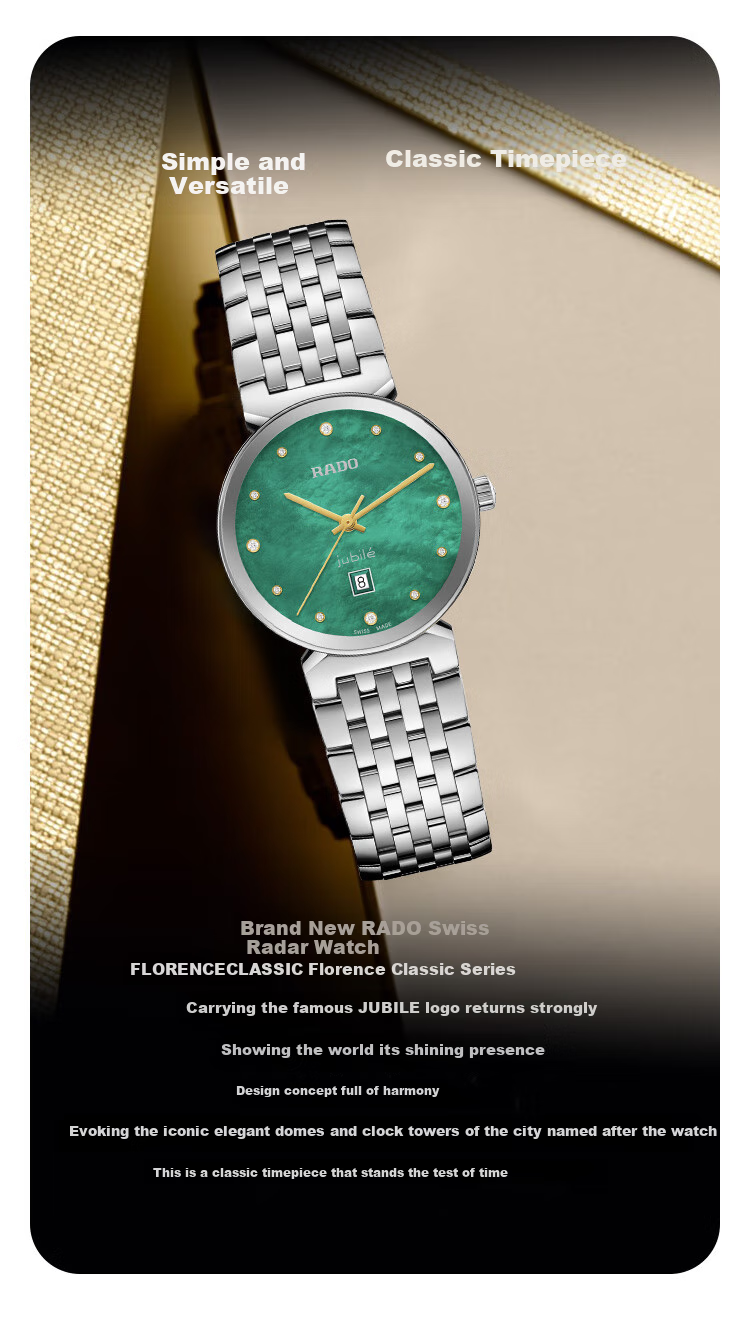 RADO Swiss Watch, Florence Women's Quartz Watch, Mother-Of Small Dial 3