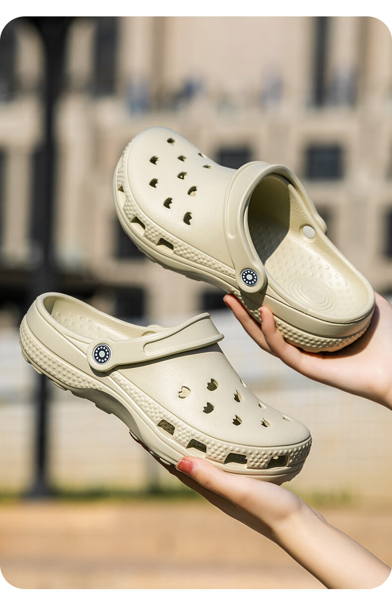 Jiayi Unisex Outdoor Casual Breathable Thick-Soled Soft Elastic Waterproof Sandals Ancient White 38JY420 15
