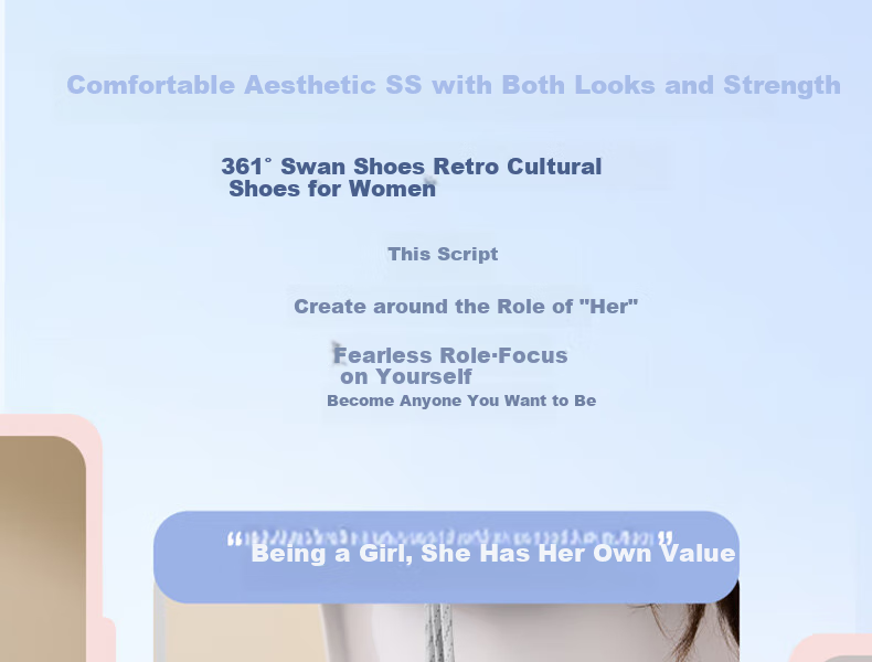 361° Women's Sports Shoes, Spring And Summer Swan Shoes, Mesh Upper, Retro Commuter Style, Thin-Soled Casual Shoes, 682526763-1 2