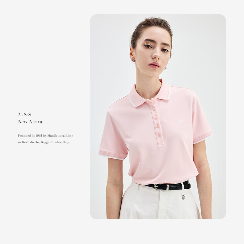 Navigare Women's Basic Collared T-Shirt, Commuter Short-Sleeve Polo Shirt, 2325525529 45