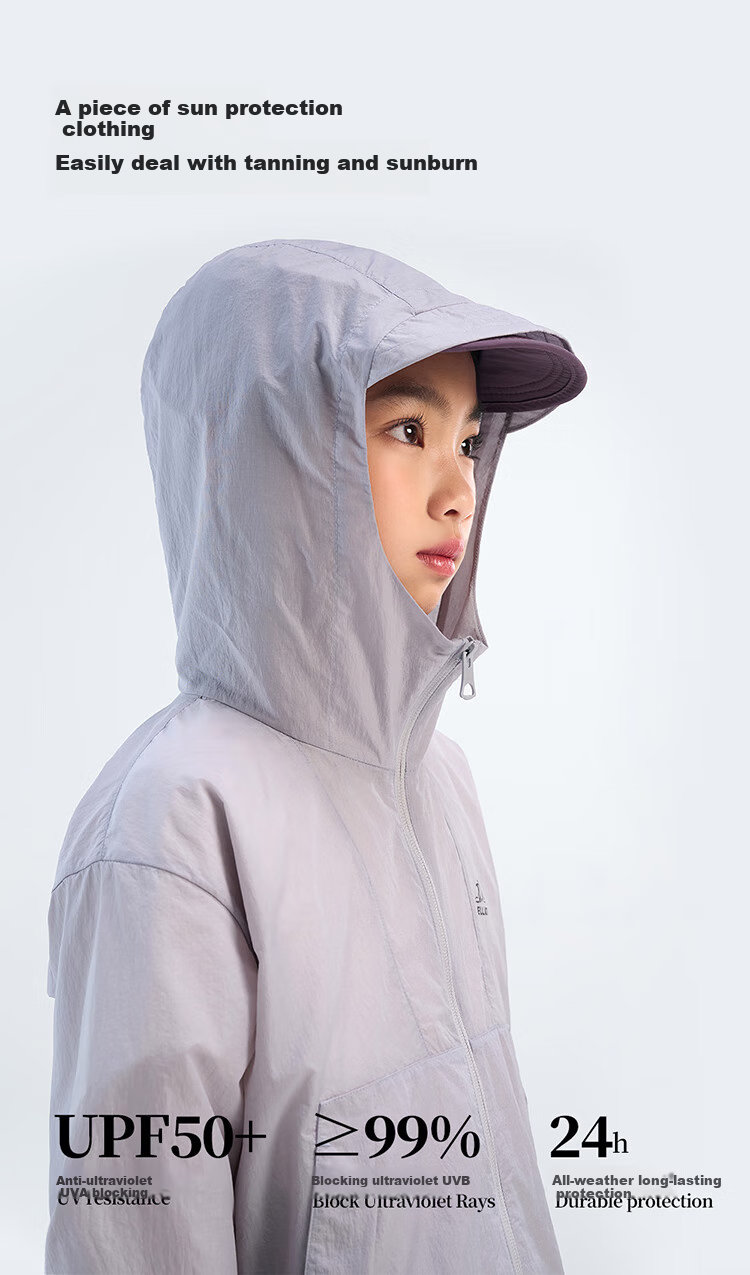 Pelliot [Xiao Sen Lin] Outdoor Children's Sun Protection Clothing, Summer Lightweight, Boys And Girls Sun Protection Jacket, 135212023, Purple, Size 160 5