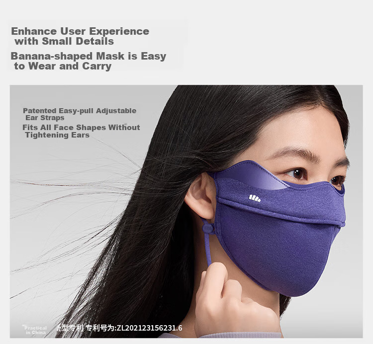 Beneunder 3D Warm Face Mask, Autumn And Winter Windproof And Sun-Protective Mask for Women, UV Protection Face Shield, Cold-Resistant, Moisturizing, Stylish Cycling Face Mask 22