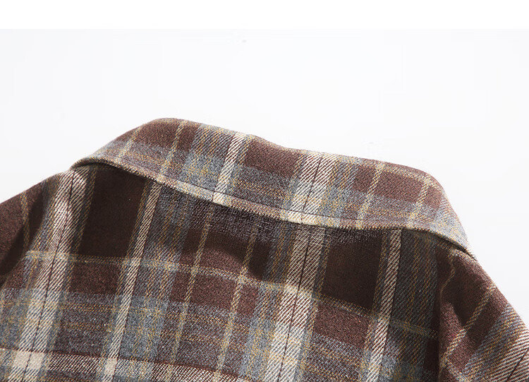 CLOR American-Style Casual Retro Loose Shirt, Spring And Summer Plaid Trendy Short-Sleeve Jacket, CLCX06 Black XL 17