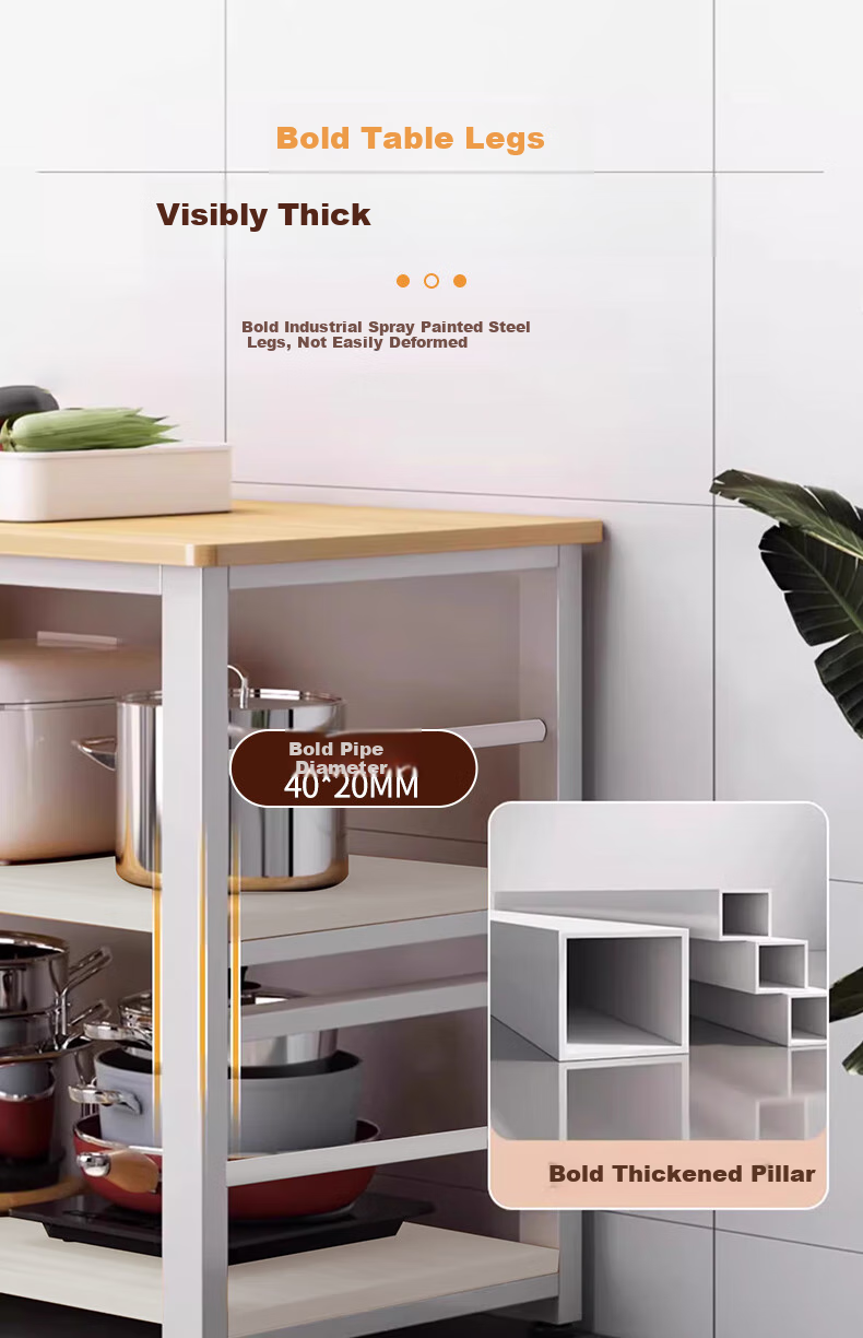 Quanpinwu Kitchen Storage Rack, Floor-Standing Multifunctional Cutting Table, Multi-Layer Sideboard, Cookware Storage Cabinet, Narrow Cupboard, 24 13
