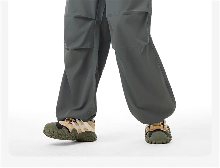 CAMEL Outdoor Quick-Dry Paratrooper Pants Straight-Leg Cargo Pants Quick-Dry Trousers A25BA49039 French Brown, Women's XL 18