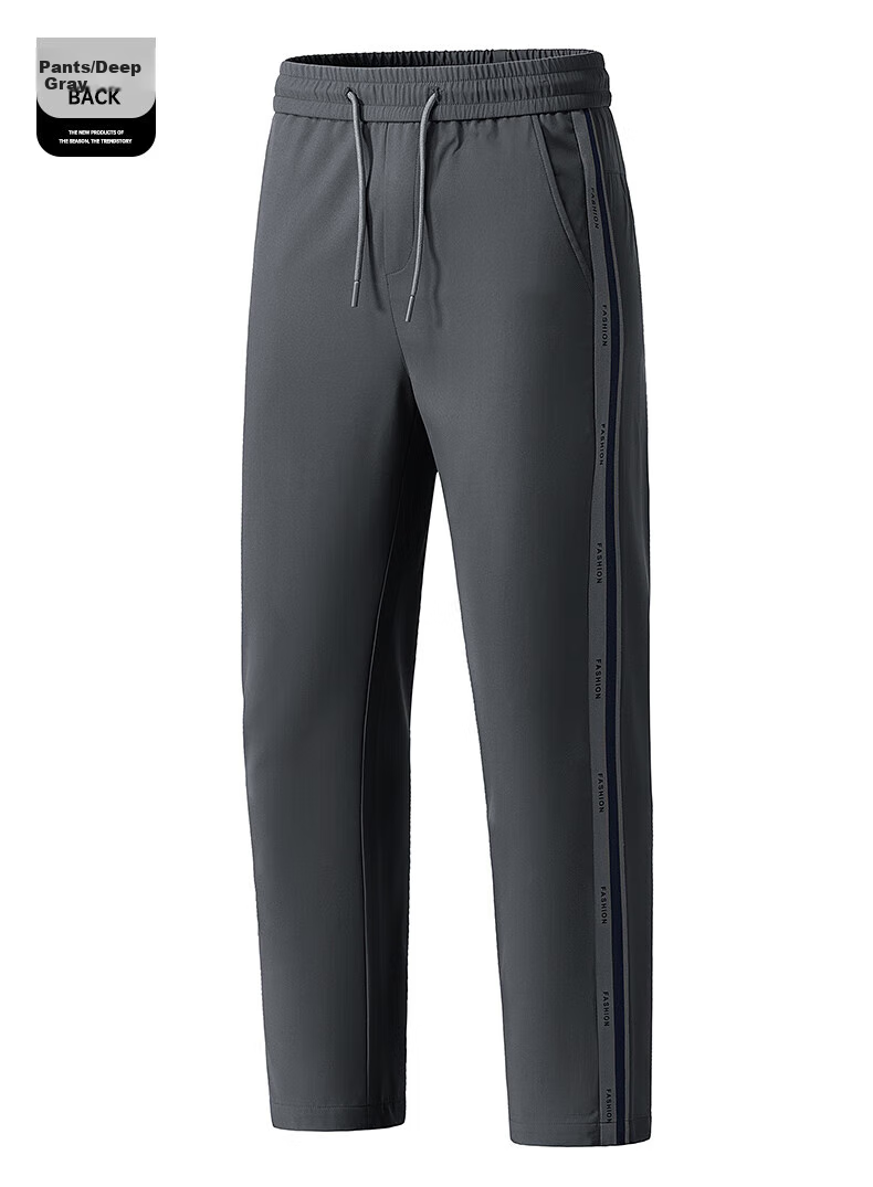 JEEP SPIRIT Men's Spring And Autumn Set, Cardigan Jacket with Sports Pants, Outdoor Two-Piece Suit, Black, 2XL 8