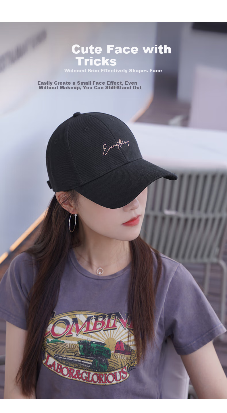CACUSS Baseball Cap for Women, Spring And Autumn Soft Top Visor Hat, Outdoor Sun Hat, Face-Slimming Korean Style Versatile Sunshade Cap, Coffee Color 4