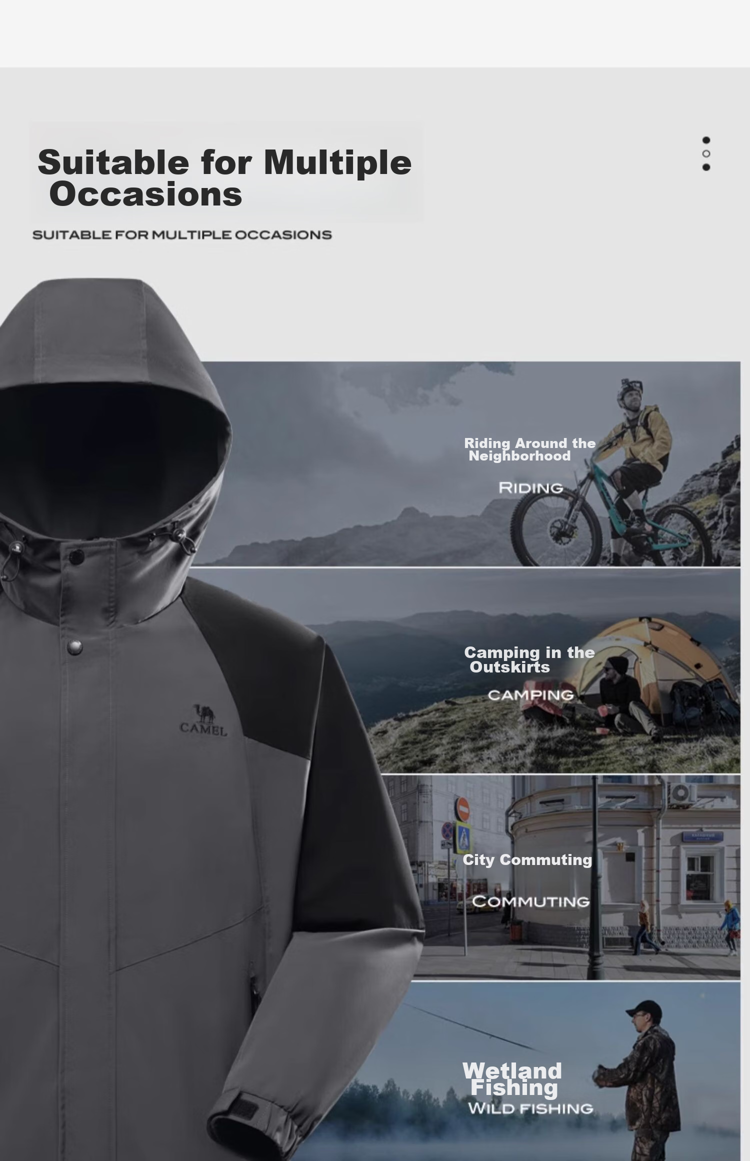 CAMEL Mountain And Sea Jacket for Men And Women, Trendy Windproof Casual Sports Outdoor Hiking Coat for Spring And Autumn M13CA6V040 22