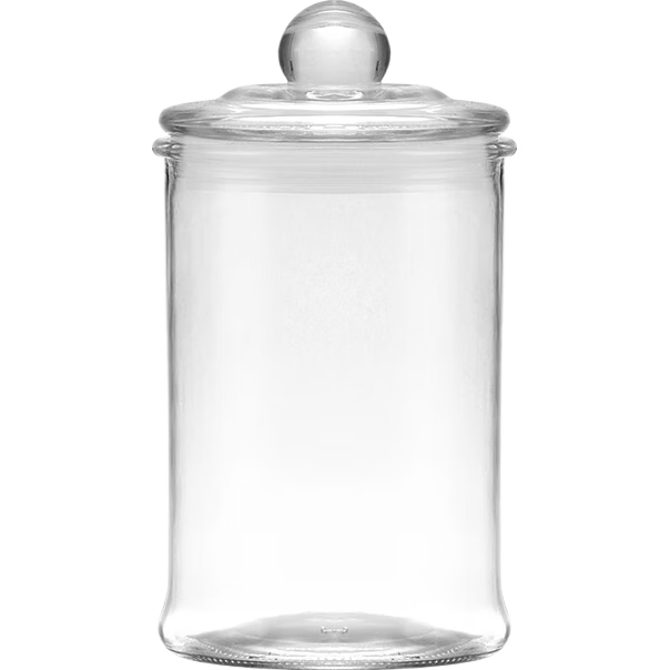 Baijie Glass Airtight Jars for Infusing Liquor, Thick Tangerine Peel Storage Jars, Grain Storage Jars, Coffee And Tea Canisters, Set of Two, 750ml Each