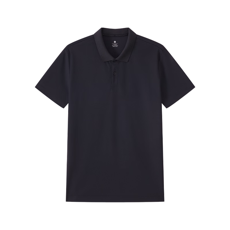 JD Original Summer Sports Short-Sleeve Men's T-Shirt Polo Shirt for Running, Fitness, Outdoor Quick-Dry Clothing, Black, Size 3.0, 3XL