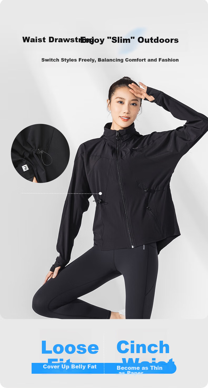 DECATHLON Quick-Dry Jacket, Windproof Running Top, Lightweight Fitness Wear, Outdoor Sports Cycling Jacket-5205101 3