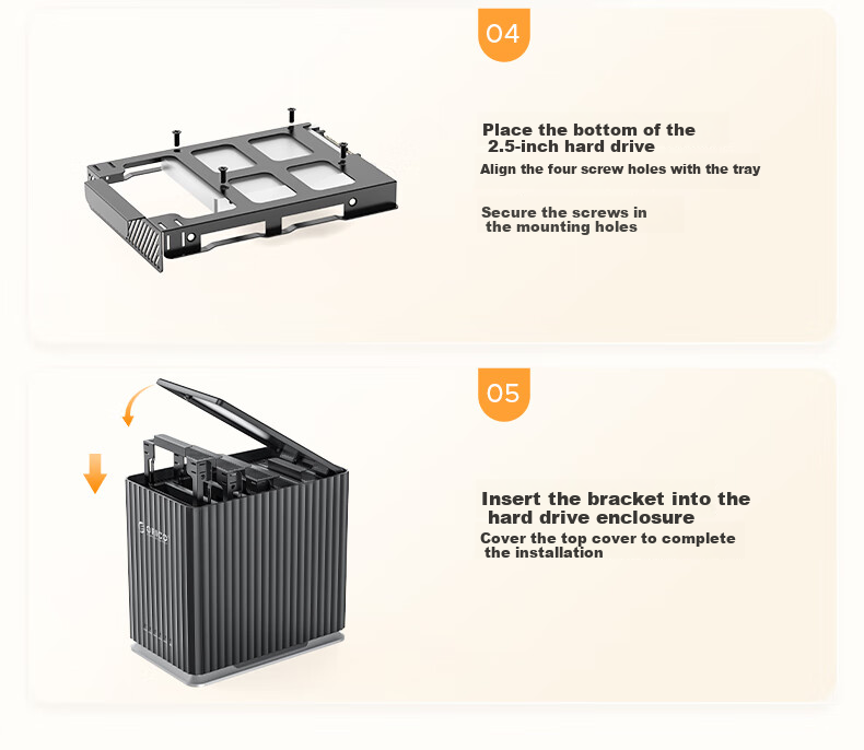 ORICO Hard Drive Enclosure External Multi-Bay Hard Drive Storage And Reading Official Data Recovery Compatible with 2.5/3.5-Inch SATA Mechanical And Solid State Hard Drives Hard Drive Cage 9728 9