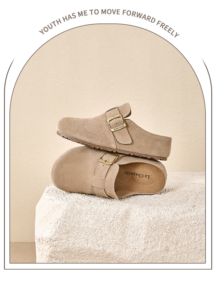 La Chapelle Women's Birkenstock Style New Open Toe Slip-On Casual Half-Sandal Shoes SLX216 Brown Size 37 9