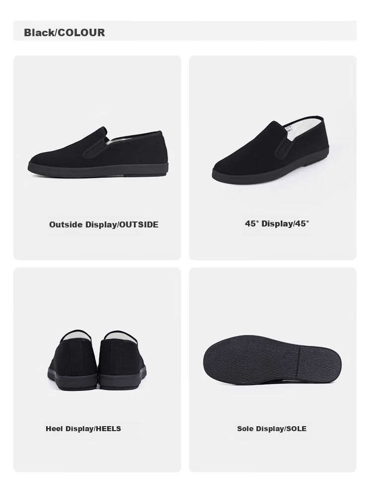 Laomeihua Father's Day Gift, Men's Canvas Shoes, Casual Comfortable Slip-On Loafers, Year-Long Style, Size 40 (250mm) 8
