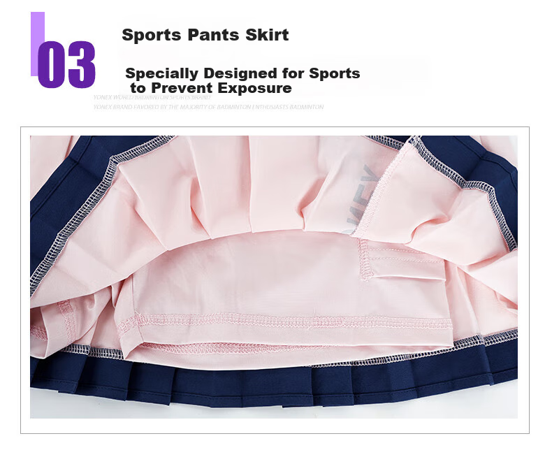 YONEX Badminton Dress for Women, Tennis Sports Skirt for Training And Competition, 220145TCR, White, Size O 4