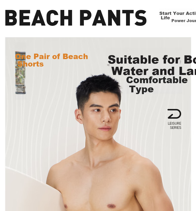 Li-Ning Beach Shorts, Men's Quick-Dry Swim Trunks, Suitable for Water Activities, Loose-Fitting, Minimalist Design, Hot Spring Swimwear, 0301 Black, Size L 1