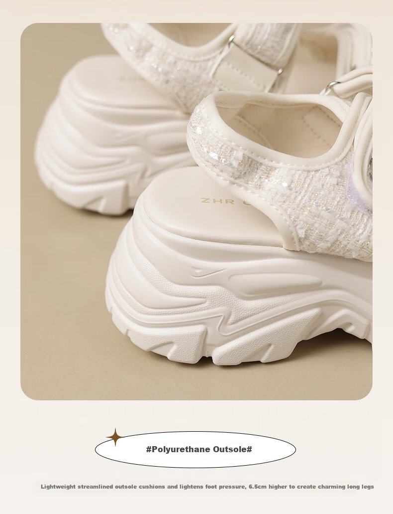 ZHR Women's Sports Sandals, 2026 New Style Women's Shoes, Platform Thick-Soled Outdoor Beach Shoes for Women, G663 Beige, Size 39 10