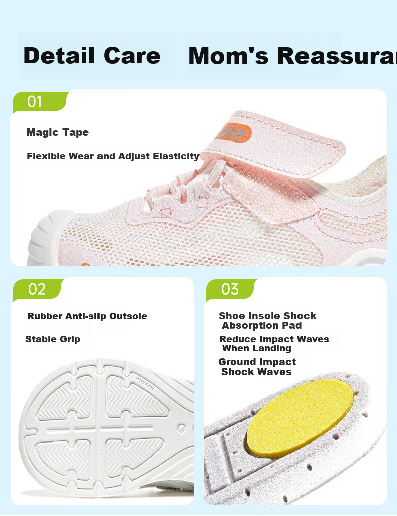 Ginoble Summer Breathable Baby Walking Shoes for 8-18 Months, Boys And Girls Mesh Sandals GB2436 Cream White 10