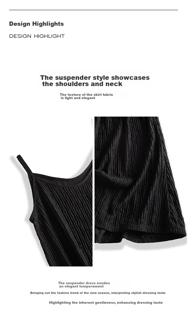 Cypress Sheath Strap Dress 2026 Summer New Elegant Slim French Mid-Length Dress for Women 4