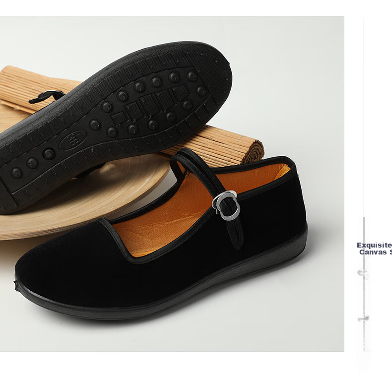 FOOTOPPO Old Beijing Cloth Shoes for Women, Beijing Traditional Cloth Shoes for Ladies, Middle-Aged And Elderly Women's Shoes, Soft Sole Non-Slip Elderly Shoes, Thick-Soled Women's Style 12
