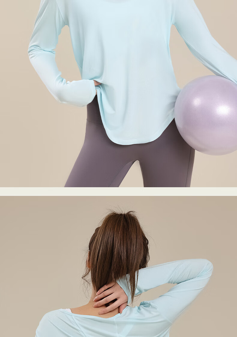 Free Style Yoga Shirt for Women Spring Autumn New Running Fitness Quick-Dry Top Pilates Sports Loose Long Sleeve T-Shirt 10