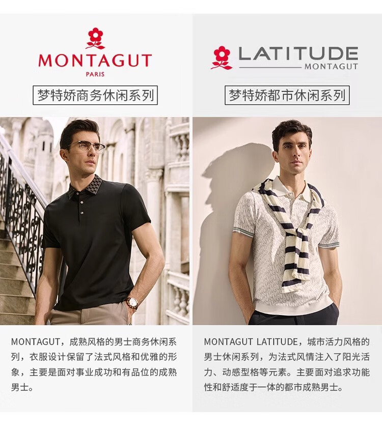 MONTAGUT Men's Long Sleeve Polo Shirt with Mulberry Silk Breathable Pique Cotton, Business Embroidered T-Shirt, Navy Blue, 3XL, Spring Autumn 2025 11