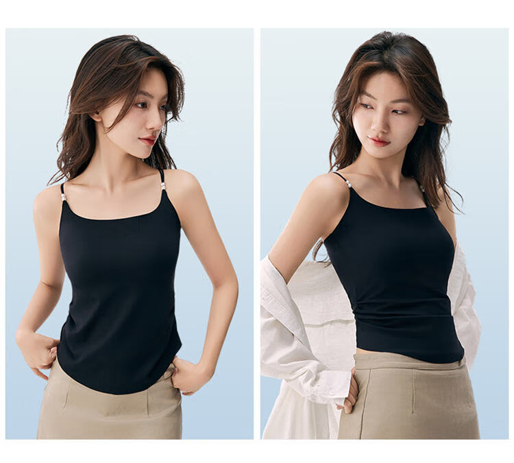 LangSha Spring Summer Wearable Cooling Seamless Padded Anti-Exposure Antibacterial Women's Tank Top 26