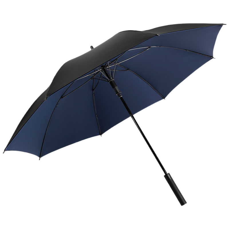 C'mon Double-Layer Windproof And Rainproof Umbrella, Long Handle, Thickened And Reinforced, Large Business Umbrella for Men, Outdoor Straight Pole Umbrella, Double-Layer Contrasting Blue