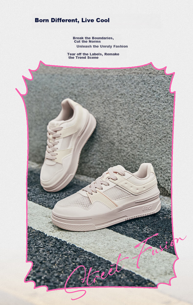 ERKE Women's Sneakers, Summer New Style Breathable Versatile Casual Shoes, Thick-Soled Comfortable Sports Shoes | Wanku 3 1