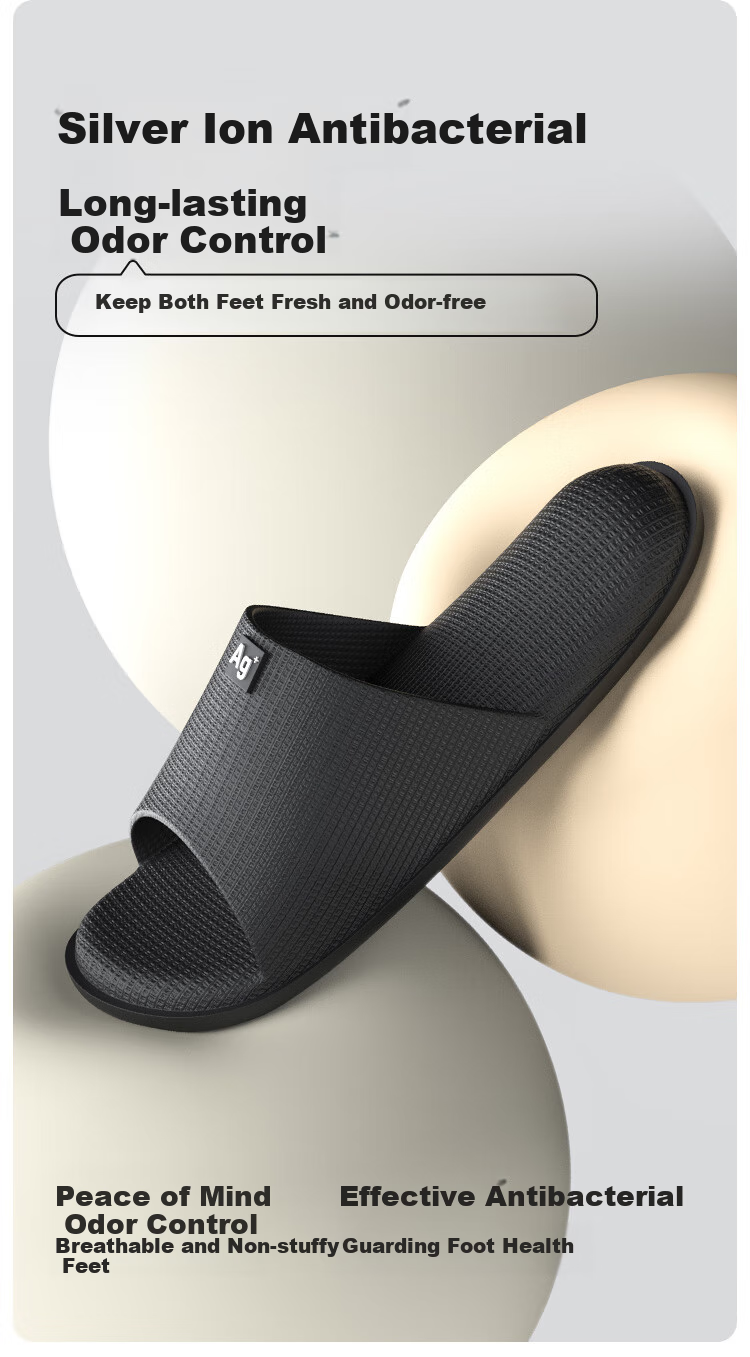 Sanli Non-Slip Indoor Home Slippers for Men And Women, Bathroom Outdoor Wear Summer Sandals, Gray, Size 40-41 4