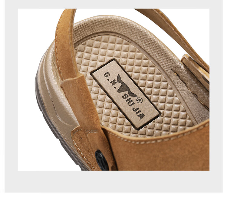 Bull Family Men's Summer Sandals Breathable Versatile Beach Shoes Thick Sole Durable Birkenstock Retro Casual Slippers 12