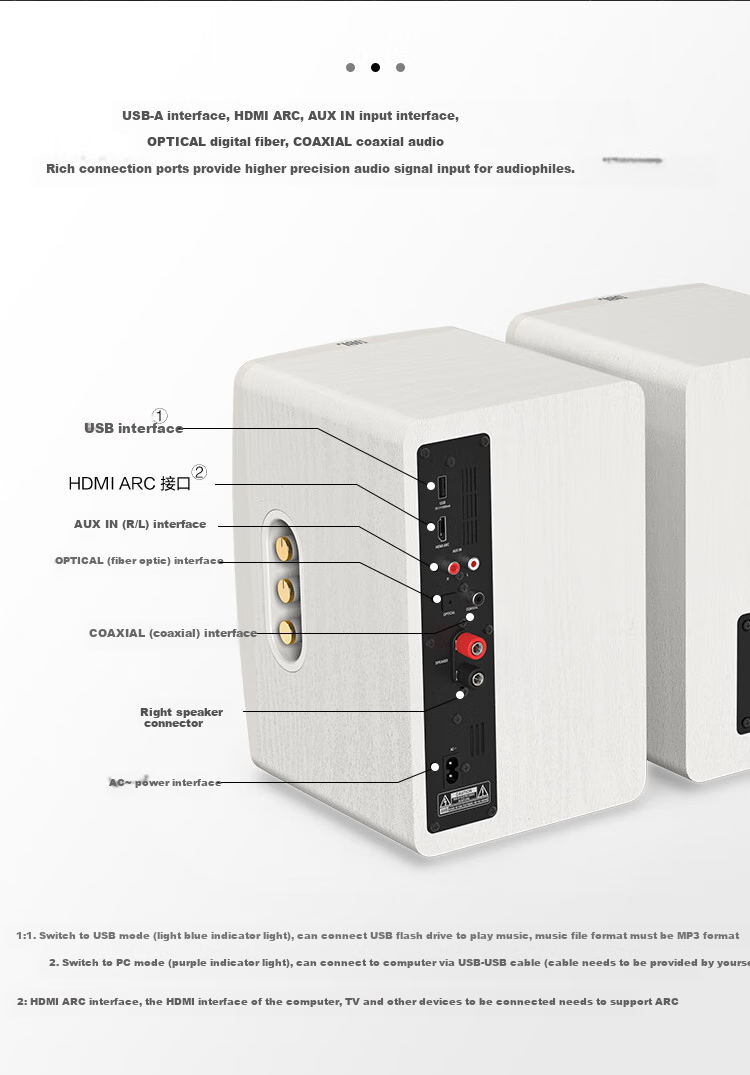 JBL CM500 Stereo Bluetooth Speaker, High-Quality Desktop Indoor Computer Speaker, Wired Active Monitor Gaming Speaker, White 10