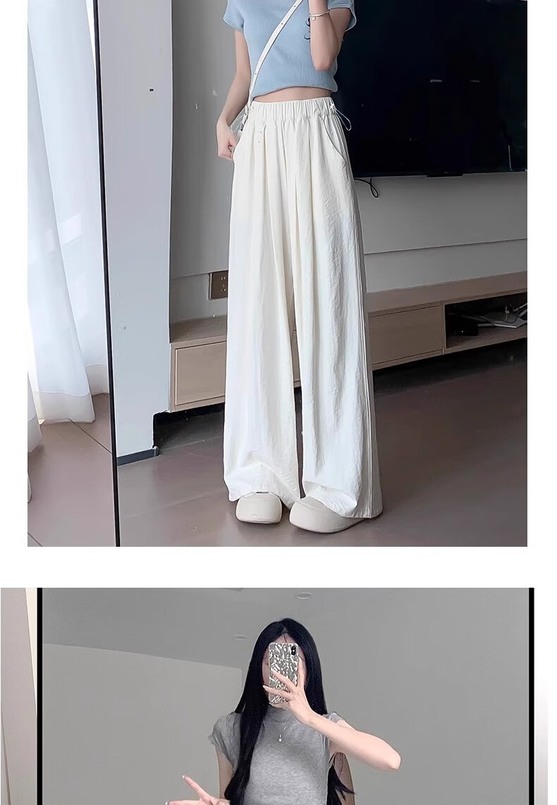 JOYNCLEON Maternity Pants Summer Thin Yamamoto Style Non-Restrictive Belly Wide-Leg Maternity Wear Off-White XL Jyk183515 19