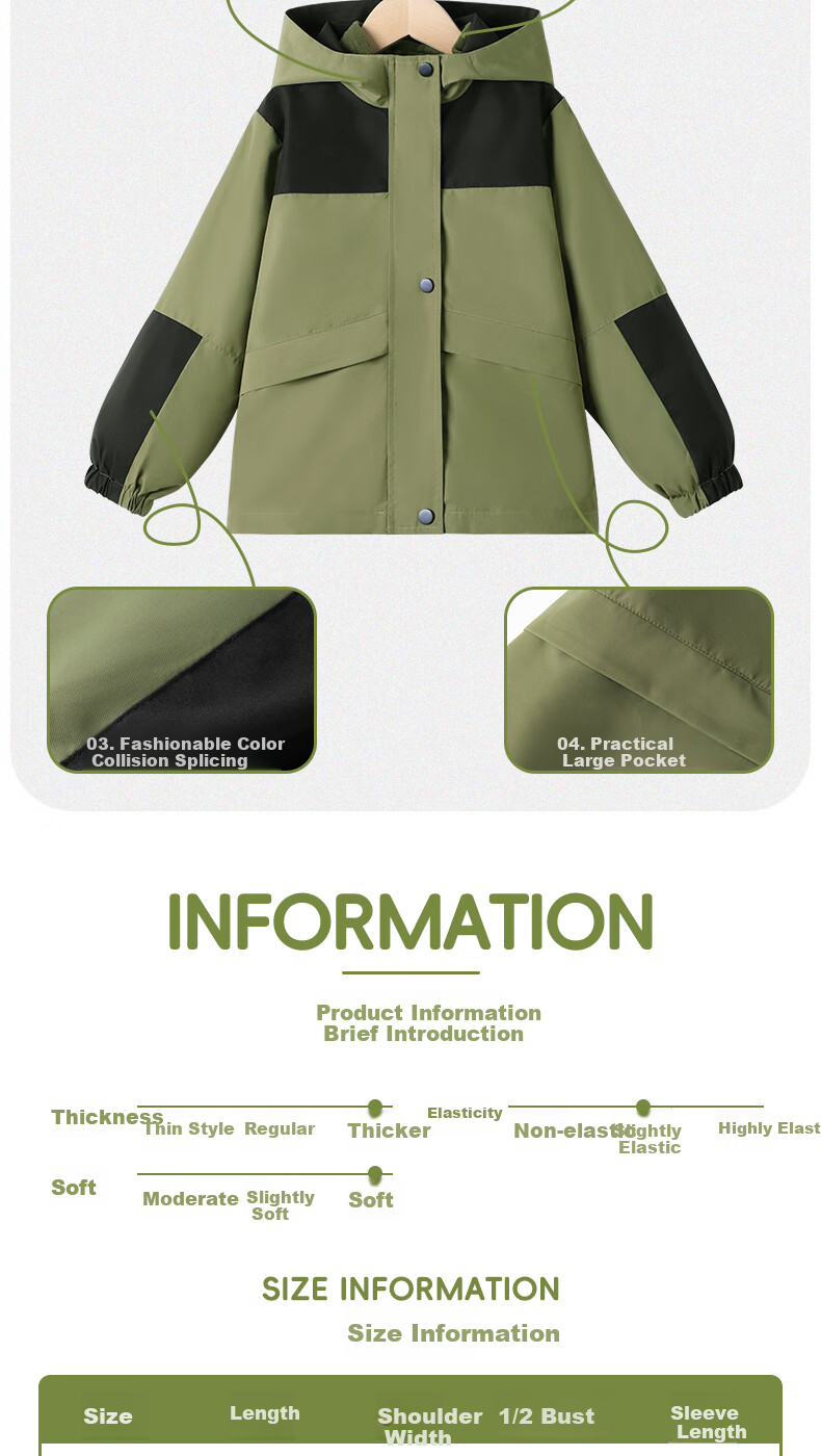 Baleno Children's Outdoor Jacket, Spring And Autumn 2026 Model, Youth Windproof And Waterproof Hooded Jacket, Boys And Girls Autumn Clothing 9