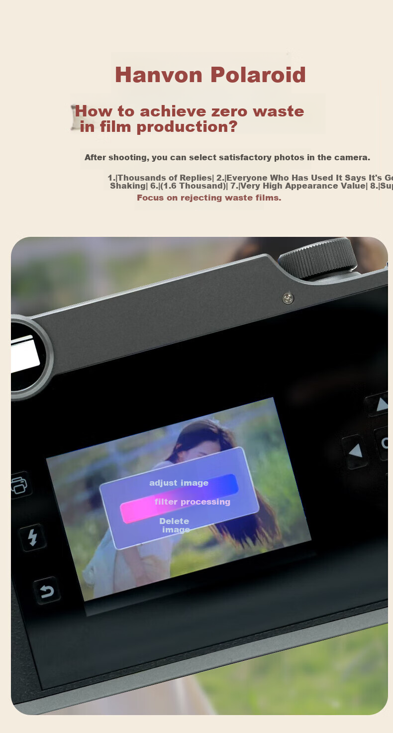 HPRT Z3 Instant Camera, Black, Mini Portable, High-Definition Photo Printer for Smartphones, Direct Picture Output, Home Use, Student, Children, Women's Digital Camera Gift 4