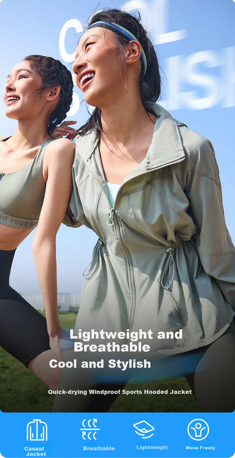 DECATHLON Quick-Dry Jacket, Windproof Running Top, Lightweight Fitness Wear, Outdoor Sports Cycling Jacket-5205101 1