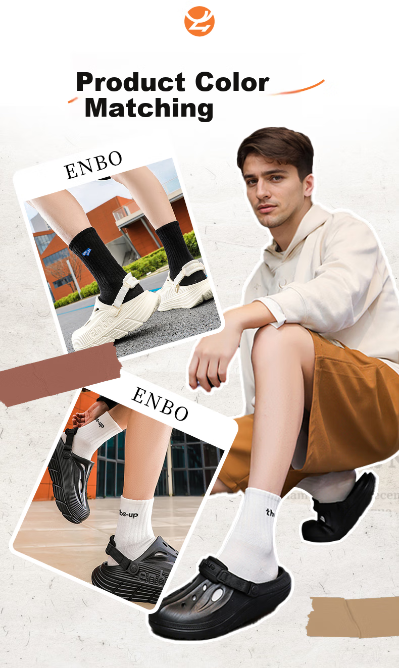 ENBO Breathable Non-slip Closed-toe Sandals Couples Hole Shoes Casual Beach Slippers Purple Size 36 12