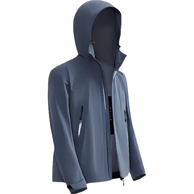 JD Original Chamois 700 Spring Outdoor Jacket, Elastic Hard Shell Coat for Men And Women, Triple Protection Single Layer, Blue-Gray, Size S