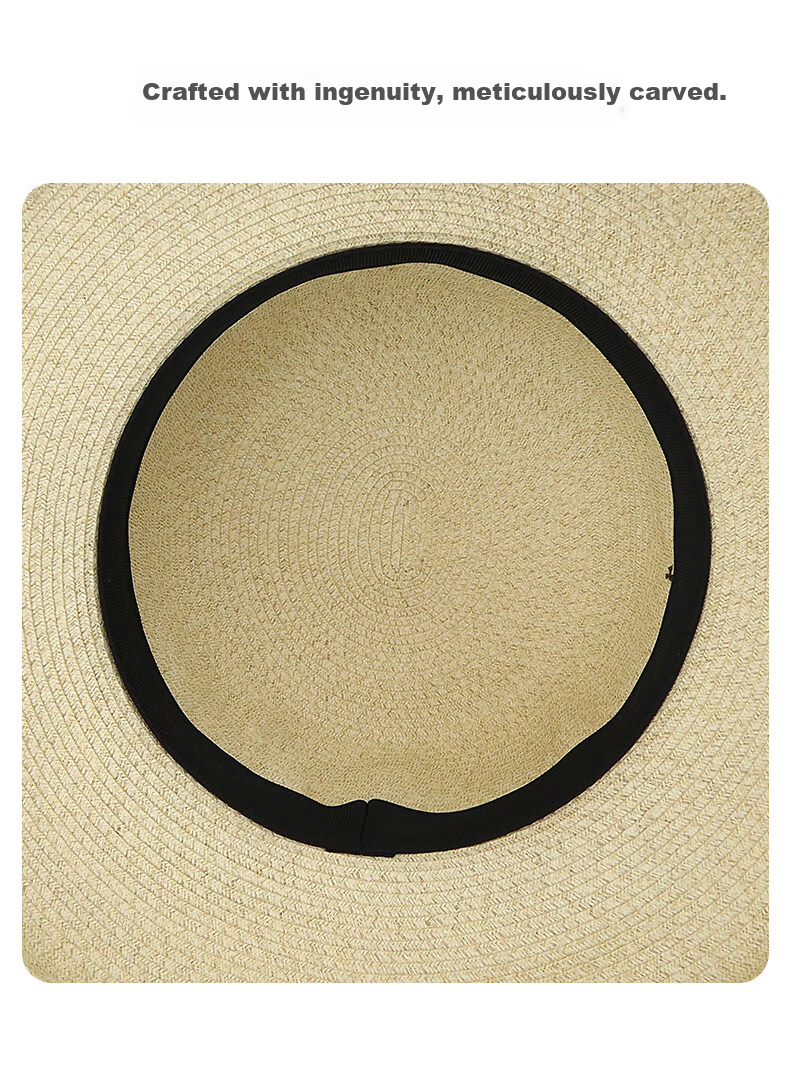 MARJA KURKI Sun Hat for Women, Versatile Portable Woven Sun Protection Hat, Fisherman Hat with Adjustable Brim, Roman Holiday Style, Beige 16