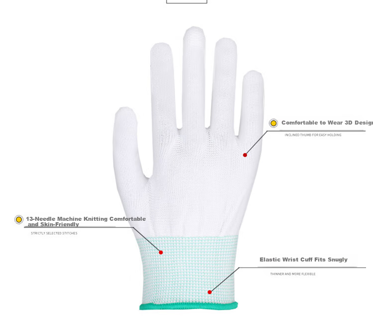 BAIGE Nitrile Coated Gloves, Wear-Resistant, Oil-Resistant, Acid And Alkali Resistant, Non-Slip, Breathable, Protective Work Gloves, 12 Pairs [Full Weight] CW064066 3