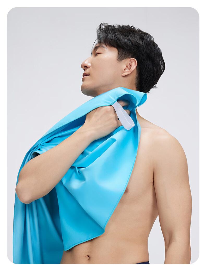 ANTA Bath Towel, Quick-Drying, Absorbent, for Adults And Children, Men And Women, Swimming Towel, Sports Beach Hot Spring Towel, Mercury Blue 4