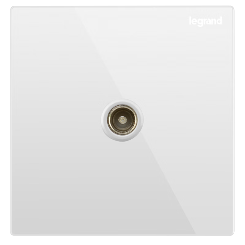 LEGRAND Switch Socket Panel, Shidian Magnolia White Borderless Large Panel, 86-Type Single TV Socket